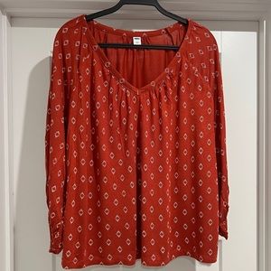 NWT Old Navy Burnt Orange Boho Top